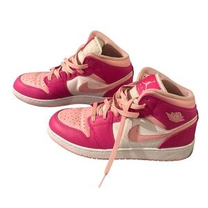 Nike Air Jordan 1 Mid Pink – Women’s 8.5 / Youth 7Y
